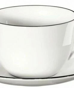 ASA Kaffeetasse Mit Untertasse à Table Ligne Noire
