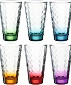Leonardo Trinkglas OPTIC 6 Stück Farbig Sortiert 300 Ml