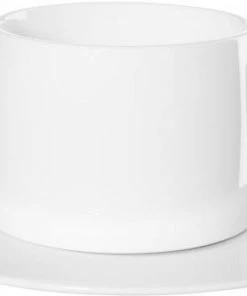 ASA Tasse Muga Mit Untertasse In Weiß