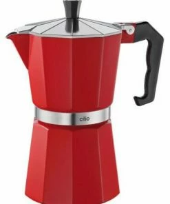 Cilio Espressokocher Aluminium Classico In Rot