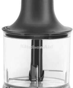 KitchenAid Stabmixer Set In Mattschwarz, Kabelgebunden -Bialetti-shop 5KHBV83x chopper att white background P191291KP 048z 3