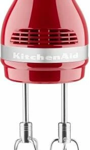 KitchenAid Handrührer Mit Flexi-Rührer In Empire Rot -Bialetti-shop 5KHM6118OB 6 speed hand blender and flex edge beaters FRONT P210161KP 002z