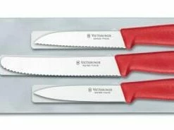 Victorinox SwissClassic Gemüsemesser-Set, Rot, 3-teilig