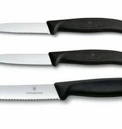 Victorinox SwissClassic Gemüsemesser-Set, Schwarz, 3-teilig