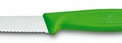 Victorinox SwissClassic Gemüsemesser Mit Wellenschliff, Mittelspitz, 8 Cm, Grün
