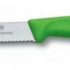 Victorinox SwissClassic Tomaten- Und Wurstmesser Mit Wellenschliff, 11 Cm, Grün