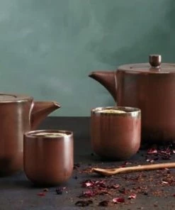 ASA Teeschale 2er Set Coppa Rusty Red 0,2 Liter 5 ASA Teeschale 2er Set Coppa Rusty Red 0,2 Liter -Bialetti-shop Coppa metallic Rot 1