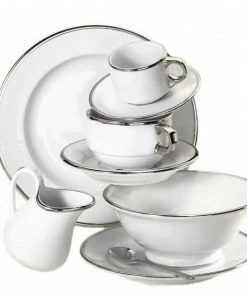 Pillivuyt Teetasse Sancerre Mit Platinrand Teeuntertasse