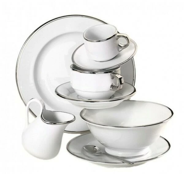Pillivuyt Teetasse Sancerre Mit Platinrand Teeuntertasse 1 Pillivuyt Teetasse Sancerre Mit Platinrand Teeuntertasse