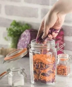 Kilner Clip Top Einmachglas, Retro-Design 0,95 Liter / 178 Mm -Bialetti-shop Kilner FacettedClipTopJars 0025 neu1 l 1