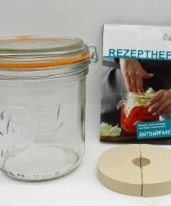SCHMITT Steinzeug & Keramik Schmitt Fermentier-Starter-Set Le Parfait-Glas 1000 Ml