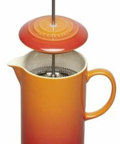 Le Creuset Kaffeebereiter In Ofenrot -Bialetti-shop LeCreuset Kaffeebereiter Ofenrot 2 l