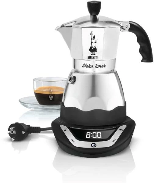Bialetti Espressokocher Elektrisch Moka Timer 3 Tassen 2 Bialetti Espressokocher Elektrisch Moka Timer 3 Tassen – Bild 2