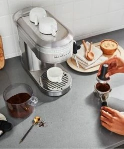 KitchenAid Halbautomatische Espressomaschine ARTISAN In Edelstahl -Bialetti-shop P200263kp 083z