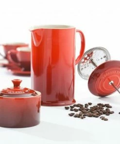 Le Creuset Kaffeebereiter In Kirschrot -Bialetti-shop Poterie 29 l