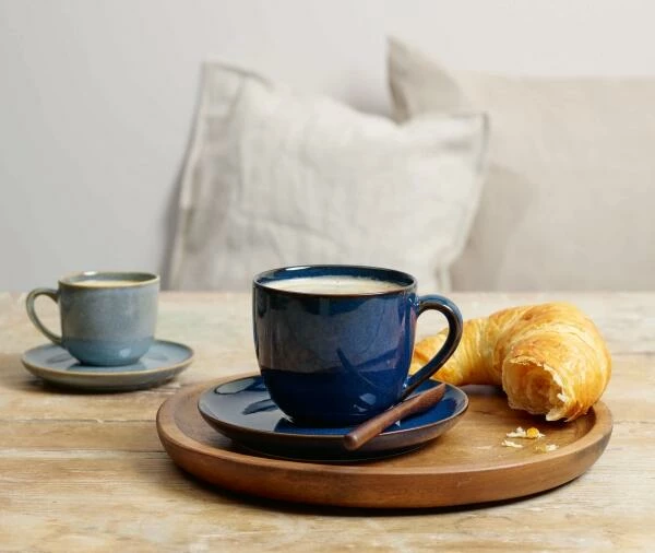 ASA Cappuccinotasse Mit Untertasse Saisons Midnight Blue 2 ASA Cappuccinotasse Mit Untertasse Saisons Midnight Blue – Bild 2