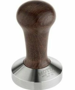 Nuova Point Motta Tamper Edelstahl Plan Mit Holzgriff Braun 57 Mm
