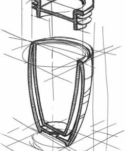 ASA Thermobecher Thermo Striped, Weiß 0,2 Liter -Bialetti-shop Thermo Querschnitt Skizze 2