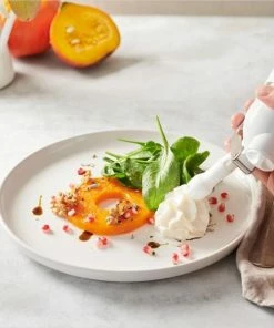 ISi Dessert Whip PLUS 0,5 L, Weiß -Bialetti-shop iSi Geschmorter Kuerbis mit Ziegenkaese Espuma 1 1