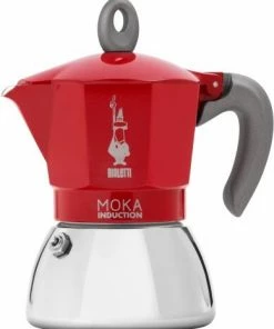 Bialetti Espressokocher Moka Induktion Red 6 Tassen / 11 Cm