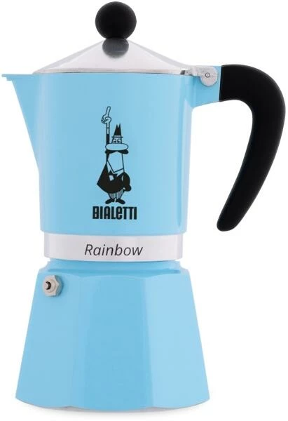 Bialetti Espressokocher Rainbow Hellblau 6 Tassen 1 Bialetti Espressokocher Rainbow Hellblau 6 Tassen