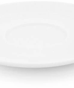 Classic Café Au Lait Untertasse Von Porzellanfabrik Walküre, Weiß